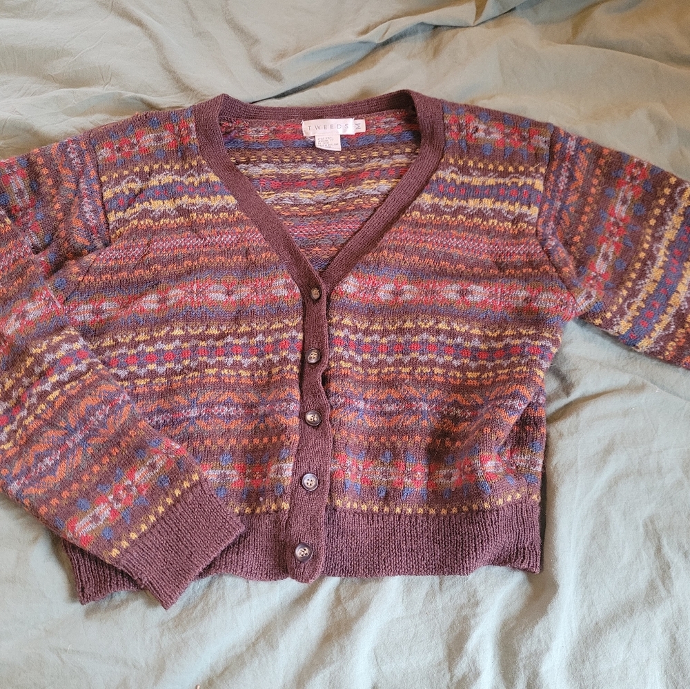 Wool crop sweater